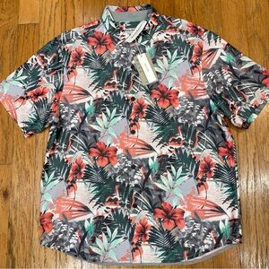 Tommy Bahama Men's L Mojito Bay Electric Blooms Camp Shirt, Tropical NEW ($128)